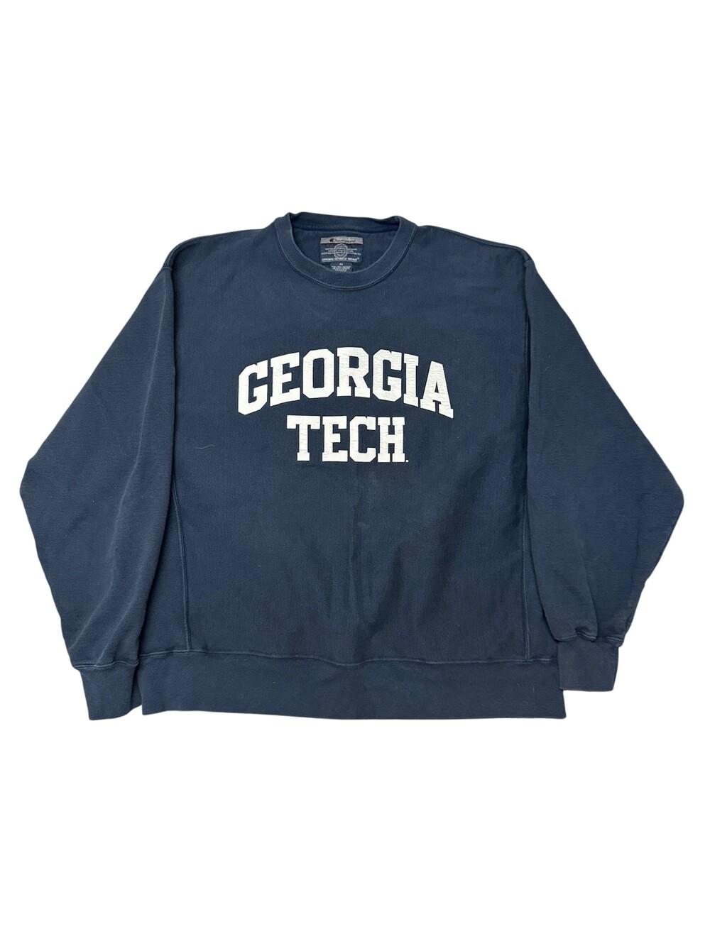 Vintage Georgia Tech Sweatshirt Mens XL Blue Champion Reverse Weave Crewneck